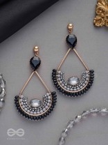 Ajadani - Galaxy Nights - Stone And Beads Embroidered Earrings