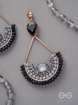 Ajadani - Galaxy Nights - Stone And Beads Embroidered Earrings