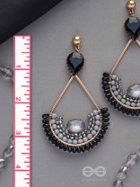 Ajadani - Galaxy Nights - Stone And Beads Embroidered Earrings