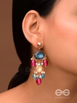 THE JAZZBERRY SPARKLES - GOLDEN EMBELLISHED EARRINGS