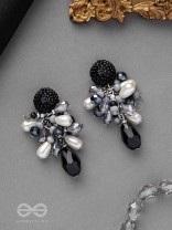 ESCAPING THE NIGHT- BLACK AND GRAY DROP EARRINGS