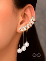 SPARKLE AND SHINE DARLIN’ - PEARLS EARCUFF EARRINGS