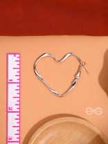 YOUR TWISTED LOVE - SILVER HOOP EARRINGS