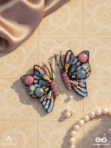 Vanyapadmini - The Gilded Flutter - Sequins, Beads And Cutdana Hand Embroidered Earrings (Multicolor)