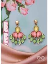 THE CHARMING ROSETTES - GOLDEN EMBELLISHED EARRINGS