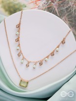 Jade Dream Drapes - Statement Multilayered Neckpiece With Anti-Tarnish Coating 