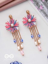 SPRINGTIME SPARKLING SWINGS - CUTE STATEMENT EARRINGS