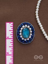 AMRITARA - THE ETERNAL ESSENCE - STONE, PEARLS AND SEQUINS EMBROIDERED EARRINGS