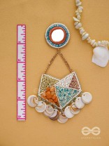 ANVESAKA - THE TREASURE SEEKER - STONES, BEADS, SEQUINS AND MIRROR EMBROIDERED EARRINGS