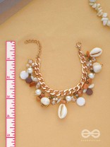 Shellacious Charm - Statement Golden Embellished Bracelet