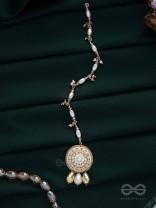 AATIPIYA - A SUNNY PARADISE - PEARLS AND GLASS BEADS EMBROIDERED MAANGTIKA