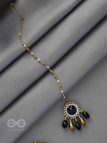 Angika - A Dramatic Sentiment - Stone, Beads And Glass Drops Hand Embroidered Maangtika