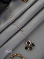 Angika - A Dramatic Sentiment - Stone, Beads And Glass Drops Hand Embroidered Maangtika