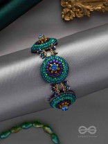 SUBRAJA - BRILLIANTLY RADIANT - BEADS, STONE AND CUTDANA EMBROIDERED BRACELET