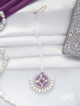 MUKHASHRI - FILLED WITH BEAUTY - STONES, CUTDANA AND BEADS EMBROIDERED MAANGTIKA