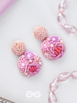 Pushpayita - Adorned With Flowers - Sequins, Cutdana, Resham And Beads Hand Embroidered Earrings