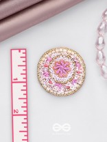 PUSHPITA - FLORAL RADIANCE - SEQUINS AND CUTDANA  EMBROIDERED STUD EARRINGS