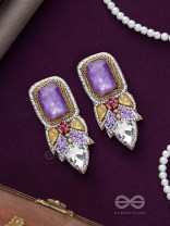 VIYATI - THE DEVIANT UNIQUENESS - STONES AND BEADS EMBROIDERED EARRINGS