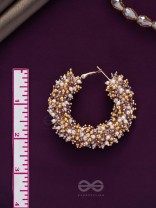 Vilokita - The Shining Garlands -Beaded Hand Embroidered Hoop Earrings