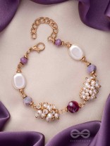 A MAUVE MOON - CLASSY BEADED BRACELET