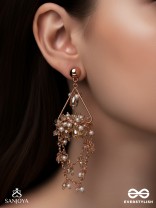 Abhrita - The Gleaming Layers - Golden Embellished Earrings