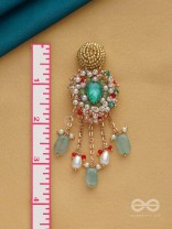 NIRUPADRAVA - THE FLAWLESS BEAUTY - BEADS, STONES AND PEARL DROPS EMBROIDERED EARRINGS