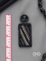 RATRIKANTA - THE BEAUTY OF DARK - BEADS AND STONE EMBROIDERED EARRINGS