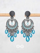 THE SKY SWAY - EMBELLISHED OXIDISED EARRINGS