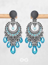 THE SKY SWAY - EMBELLISHED OXIDISED EARRINGS