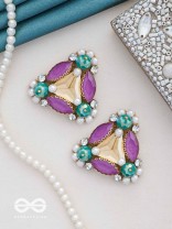 SUTRAALI- THE BEADS 'N BLING - STONES AND PEARLS EMBROIDERED EARRINGS