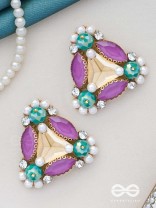 SUTRAALI- THE BEADS 'N BLING - STONES AND PEARLS EMBROIDERED EARRINGS