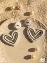 Sauhardika - Heartfealt Moments - Beads And Cut Dana Hand Embroidered Earrings