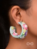 ABHICHARINI - THE ENCHANTRESS BOUQUET - SEQUINS, PEARLS AND BEADS EMBROIDERED EARRINGS