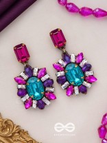 RATNAVILASINI - DECORATED IN JEWELS - STONE EMBROIDERED EARRINGS