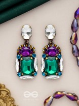 Vibhushita - Adorned With Gems - Stone Hand Embroidered Earrings