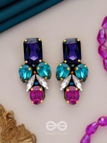 Varnaratna - The colorful glorY - Stone embroidered earrings