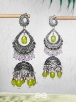 THE ENCHANTED SPRINGS - EMBELLISHED OXIDISED EARRINGS