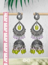 THE ENCHANTED SPRINGS - EMBELLISHED OXIDISED EARRINGS