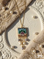 Damya - The Dreamhouse Heaven - Golden Embellished Hand Embroidered Neckpiece