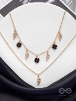 The Nocturnal Luck - Golden Multilayered Neckpiece With Anti-Tarnish Coating 