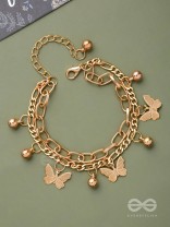 WHISPERING BUTTERFLY - GOLDEN MULTILAYERED BRACELET