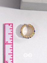 PRISM SPARKLERS - GOLDEN EMBELLISHED RING (MULTICOLOR)