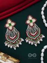 Nirdhaarya - Making The Statement - Pearls, Beads, Polki And Kundan Finished Hand Embroidered Earrings