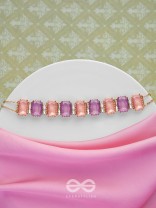 The Tropical Blush - Statement Choker Neckpiece With Anti-Tarnish Coating (Orange & Purple)