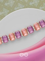 The Tropical Blush - Statement Choker Neckpiece With Anti-Tarnish Coating (Orange & Purple)