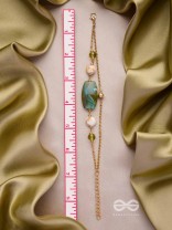 MOSSY MARBLES - GOLDEN EMBELLISHED MULTILAYER BRACELET