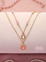 Romantic Rosewater - Golden Embellished Multilayer Neckpiece With Anti-Tarnish Coating 