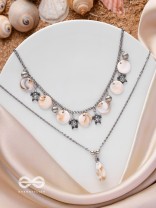 SEASIDE SECRETS - OXIDISED EMBELLISHED MULTILAYER NECKPIECE