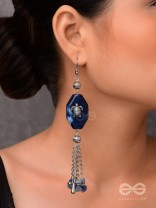 TURTLE TIDINGS - OXIDISED EMBELLISHED EARRINGS