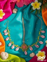 DIVABHITA - DIVINELY DRESSED - RESHAM, SHELL AND BEADS EMBROIDERED MAANGTIKA